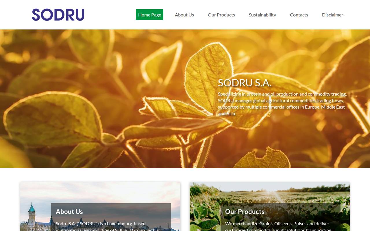 Снимок главной страницы sodru.com